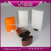 Hot Sale alta qualidade Oval forma 15ml 50ml 75ml desodorante para homens e plástico desodorante vazio Twist Up Container